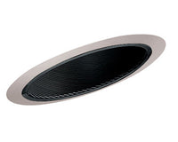 6IN Down-Light Baffle Trim, Black Cone, Black Trim Ring