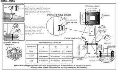 15 Foot Square Pole For Surface Mount - Steel With Bronze Finish - 4 Inch Diameter With 2.5 Inch Tenon Adapter