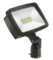 Outdoor LED FloodLights, LED, 4000K, 120-277V, Integral Slipfitter, Dark Bronze Finish