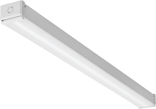 Commercial linear strip,48IN,5,000LM,High efficiency,Flat Diffuse Lens,120V-277V,Generic driver 0-10V dimming,4000K,80 color rendering index,Single-circuit through wire including ground wire,White finish