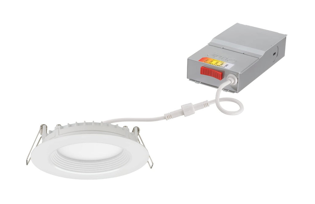 4IN wafer-thin LED downlight,Switchable CCT � 2700K, 3000K, 3500K, 4000K, and 5000K,90+ CRI, Matte White