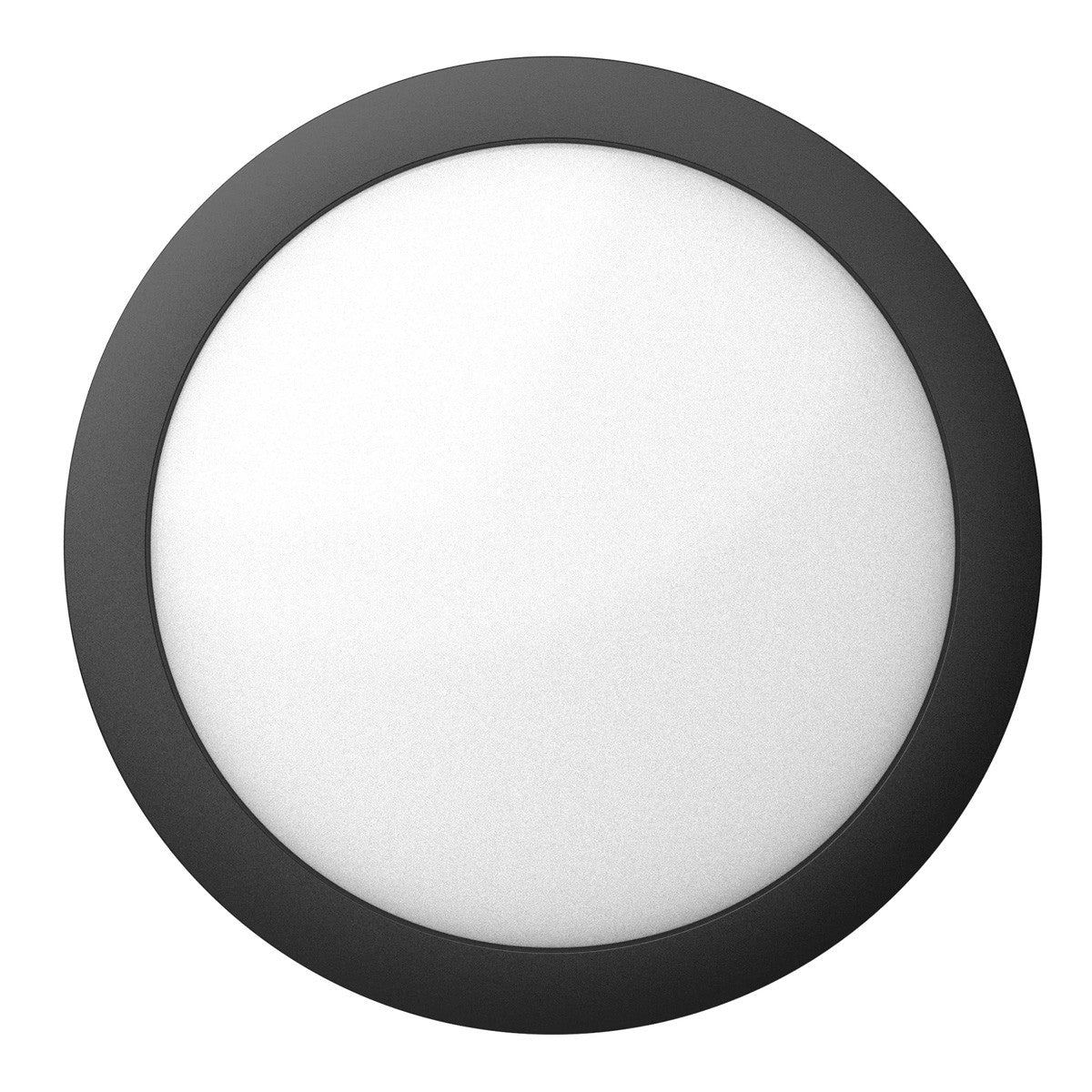 LED Round Bulk Head Light - Wall or Ceiling Mount – Wet Location - Watt Selectable 60W/48W/36W - Color Selectable 30K/40K/50K - 120/277V - Black Finish - Integrated Photocell Included
