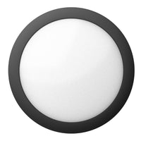 LED Round Bulk Head Light - Wall or Ceiling Mount – Wet Location - Watt Selectable 60W/48W/36W - Color Selectable 30K/40K/50K - 120/277V - Black Finish - Integrated Photocell Included