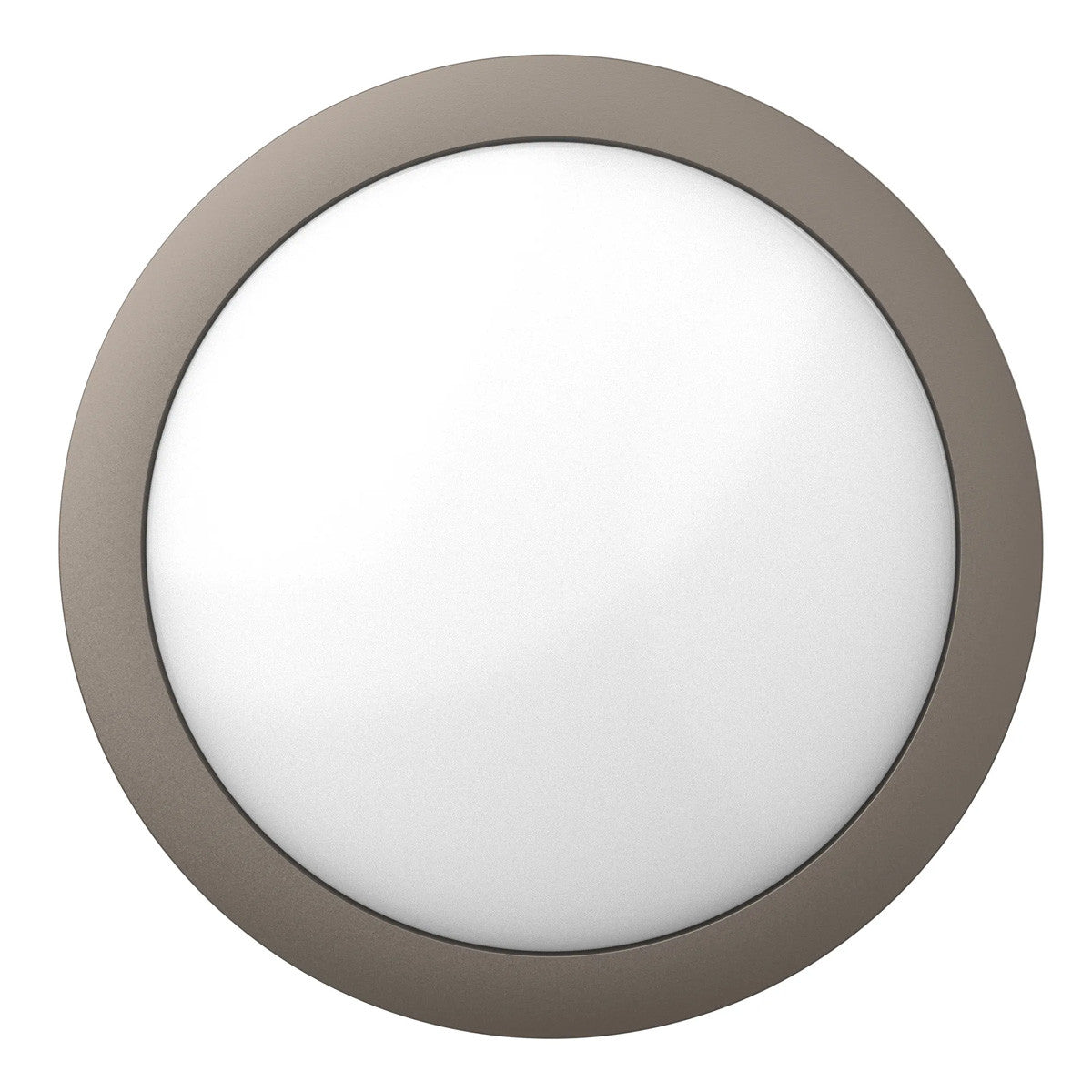 LED Round Bulk Head Light - Wall or Ceiling Mount – Wet Location - Watt Selectable 60W/48W/36W - Color Selectable 30K/40K/50K - 120/277V - Bronze Finish - Integrated Photocell Included