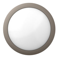 LED Round Bulk Head Light - Wall or Ceiling Mount – Wet Location - Watt Selectable 60W/48W/36W - Color Selectable 30K/40K/50K - 120/277V - Bronze Finish - Integrated Photocell Included