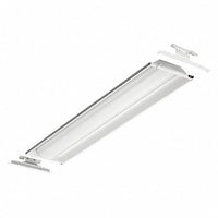 Volumetric Recessed Lighting 1FT x4FT Relight,Nominal 4000 LM,Curved, linear prismatic,Generic dimming driver (0-10v), dims to 10%,80+ CRI, 3500K