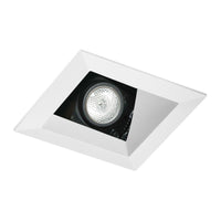 3IN Square Adjustable Reflector, White Paint, Self Flanged (Same finish as reflector)