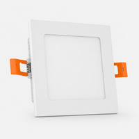 4 Inch Square Edge Lit Recessed LED Downlight - 9 Watt- 630 Lumens - Color Selectable 27K/30K/35K/40K/50K - 120V - Dimmable - Recessed Can Not Required