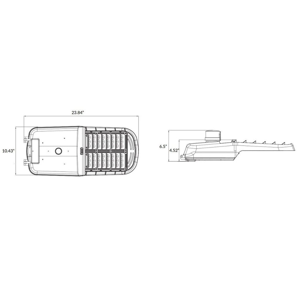 150 Watt LED Dusk To Dawn Light With Photocell - 20000 Lumens - 5000K Daylight - 120-277V - Silver Finish