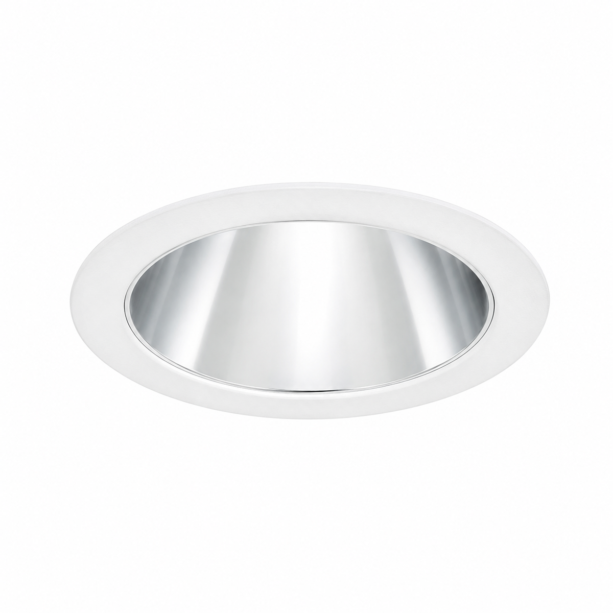 EVO 4IN Round Downlight,White Painted Trim Ring,Clear Reflector,Semi-Specular,Trim