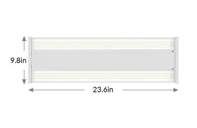 Linear LED High Bay Light - 10in. x 24in. - With Emergency Battery Back-Up - Watt Selectable 100/130/180/210W - Color Selectable 40K/50K - Prismatic Lens