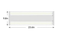 Linear LED High Bay Light - 10in. x 24in. - With Emergency Battery Back-Up - 175W - 5000K Daylight - 25000 Lumens - Clear Lens