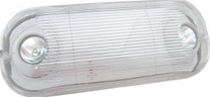 2 Lamp, Weatherproof Emergency Fixture, Gray Housing, 120/277V, Ultra bright MR-16 lamps