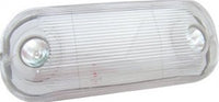 2 Lamp, Weatherproof Emergency Fixture, Gray Housing, 120/277V, Ultra bright MR-16 lamps