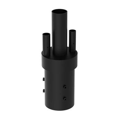 Designer Bell LED Double Head Solar Post Top - 16 Inch Diameter - 50 Watt - 8000 Lumens - Color Temperature Selectable 30K/40K/50K - 5 Inch Tennon Adaptor - Bronze Finish