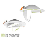 ASD Canless Downlight Gimbal Round 6inch 12W 120V Triac 2700/3000/3500/4000/5000K Air Tight White ETL ES T24  - 6 Piece Minimum