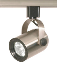 Mr16 - Brushed Nickel Track Head Only - 120 Volt Round Back Shape