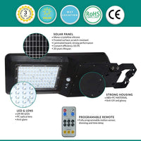 LED Solar Dusk to Dawn Light - 40 Watt - 6000 Lumens - 5000K Daylight - Wall or Post Mount - with Programmable Motion Sensor