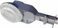 80 Watt LED Dusk To Dawn Light With Photocell - 11200 Max Lumens - Color Selectable 30K/40K/50K - 120-277V - Silver Finish - Includes Arm/Wall Mount