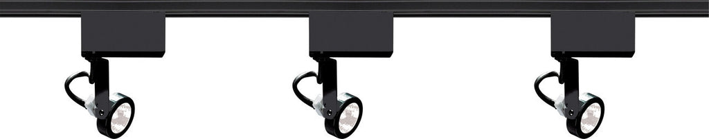3 Light - Mr16 - Black Gimbal Ring Track Kit - 12 Volt