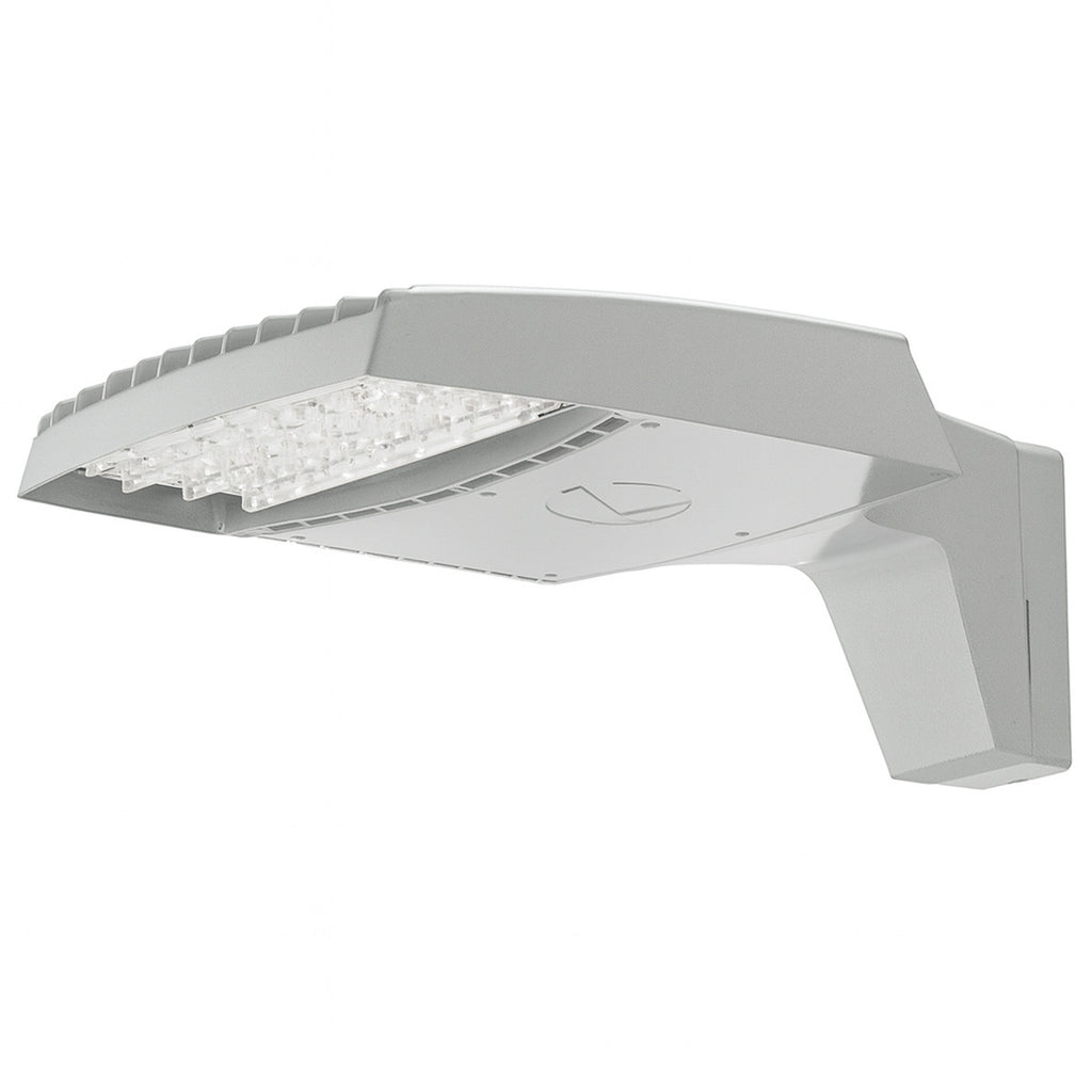 RSX LED Area Light, Size 1, 7479 Lumens, 4000K Cool White, Type IV Forward Beam, 120-277V, Round pole mounting, Natural aluminum finish - RSX LED1 LED P1 40K R4 MVOLT RPA DNAXD