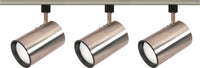 3 Light - R30 - Brushed Nickel Straight Cylinder Track Kit