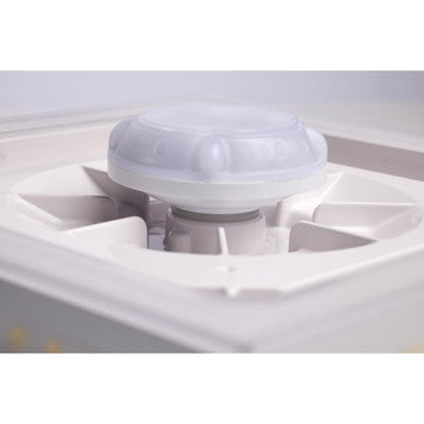 LED Wide Beam Canopy Light - Multi Watt Selectable 45/30/20W - 6288 Max Lumens - 120-277V - Color Temperature Selectable 30K/40K/50K - White Finish With Emergency Battery Back-Up