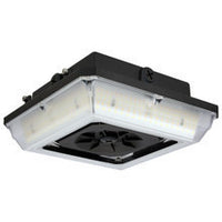 LED Wide Beam Canopy Light - Multi Watt Selectable 90/75/60W - 12557 Max Lumens - 120-277V - Color Temperature Selectable 30K/40K/50K - Bronze Finish With Emergency Battery Back-Up