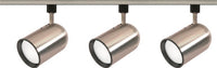 3 Light - R30 - Brushed Nickel Bullet Cylinder Track Kit