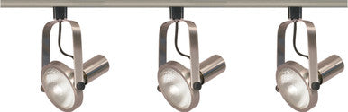 3 Light - Par30 - Brushed Nickel Gimbal Ring Track Kit