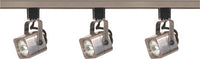3 Light - Mr16 - Brushed Nickel Square Track Kit - Line Voltage