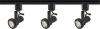 3 Light - Mr16 - Black Gimbal Ring Track Kit - Line Voltage