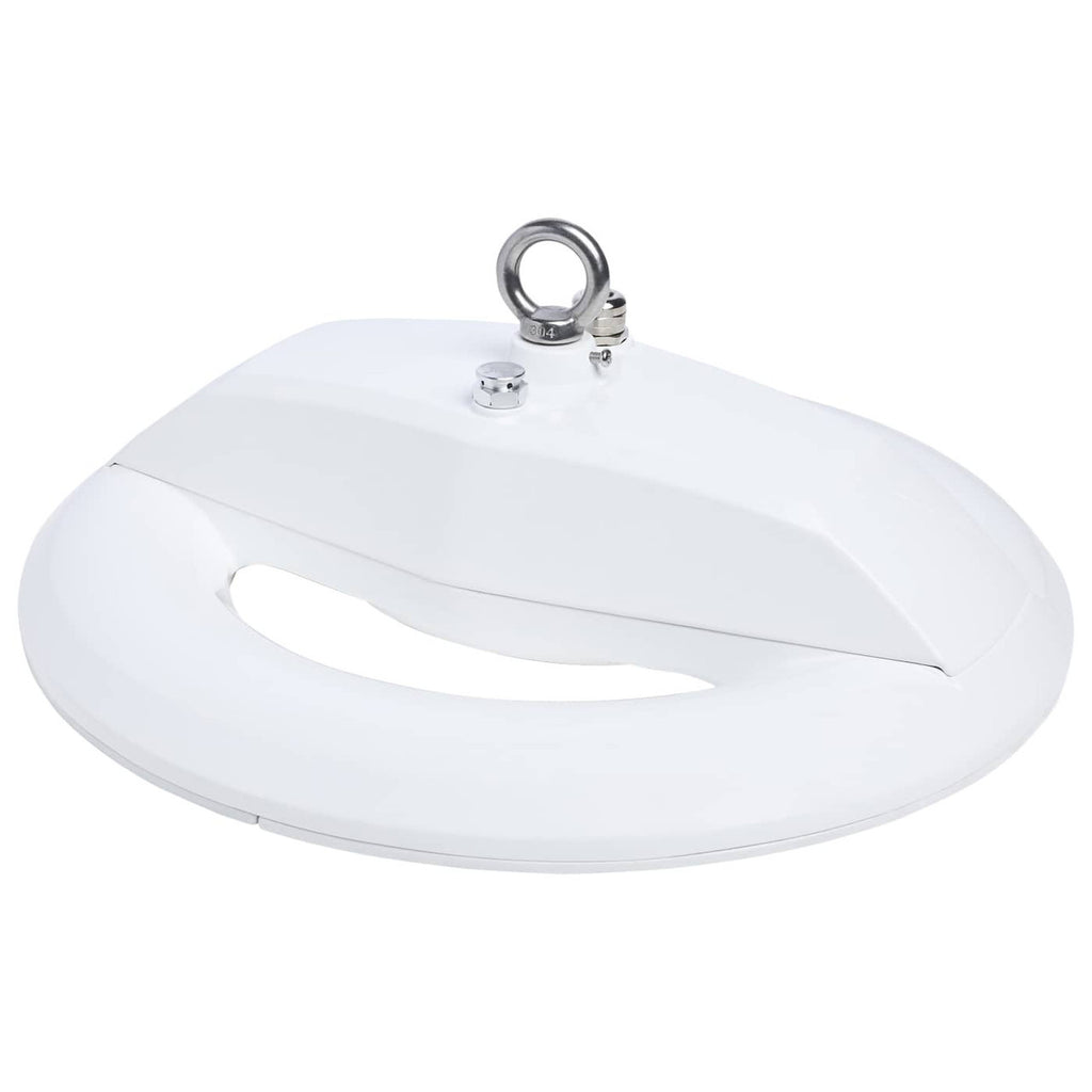 IP69K High Bay LED Light - Waterproof - Watt Selectable 200W/150W/100W - Max 30000 Lumens - Color Selectable 40K/50K - 347-480V - White Finish
