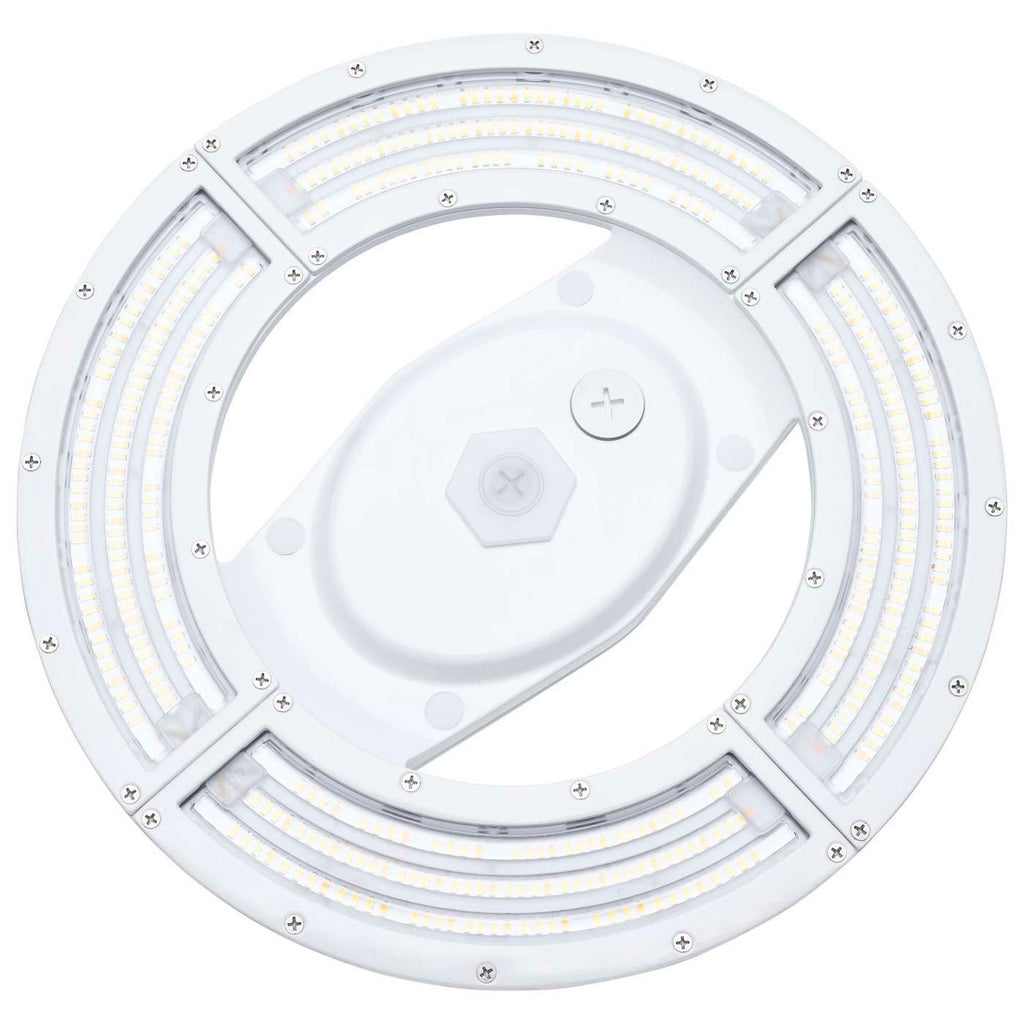 IP69K High Bay LED Light - Waterproof - Watt Selectable 200W/150W/100W - Max 30000 Lumens - Color Selectable 40K/50K - 347-480V - White Finish