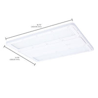 IP69K High Bay LED Light - Waterproof - Watt Selectable 105W/90W/70W - Max 15900 Lumens - Color Selectable 30K/40K/50K - 120-347V - White Finish