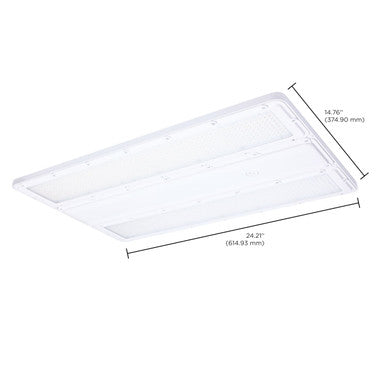 IP69K High Bay LED Light - Waterproof - Watt Selectable 240W/220W/180W - Max 37600 Lumens - Color Selectable 30K/40K/50K - 120-347V - White Finish