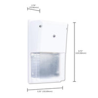 LED Turtle Friendly Wallpack - 20 Watt - Color Selectable 4000K Cool White or Amber - 120-277V - White Finish - Integrated Photocell - TURTLE SAFE
