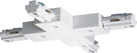White "X" Track Lighting Connector
