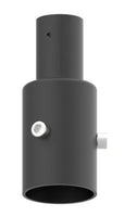 LED Designer Bell Post Light - 16 Inch Diameter - Watt Selectable 100/80/50W - 110-277V - Color Temperature Selectable 30/40/50K - Dimmable - Black Finish - With Single Bell Post Arm Pole Mount & 2 Inch Adapter
