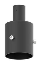 LED Designer Bell Post Light - 16 Inch Diameter - Watt Selectable 100/80/50W - 110-277V - Color Temperature Selectable 30/40/50K - Dimmable - Black Finish - With Single Bell Post Arm Pole Mount & 3 Inch Adapter