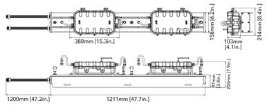 Square Beam Mounting Bracket For Stadium Light 6604 Series