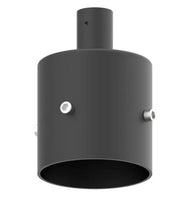 LED Designer Bell Post Light - 16 Inch Diameter - Watt Selectable 100/80/50W - 110-277V - Color Temperature Selectable 30/40/50K - Dimmable - Black Finish - With Single Bell Post Arm Pole Mount & 4 Inch Adapter