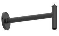 LED Designer Bell Post Light - 20 Inch Diameter - Watt Selectable 100/80/50W - 110-277V - Color Temperature Selectable 30/40/50K - Dimmable - Black Finish - With Straight Arm Wall Bracket - Photocell Included