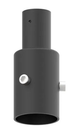 LED Designer Bell Post Light - 23 Inch Diameter - Watt Selectable 150/100/80W - 110-277V - Color Temperature Selectable 30/40/50K - Dimmable - Black Finish - With Single Bell Post Arm Pole Mount & 2 Inch Adapter