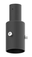 LED Designer Bell Post Light - 20 Inch Diameter - Watt Selectable 100/80/50W - 110-277V - Color Temperature Selectable 30/40/50K - Dimmable - Black Finish - With Single Bell Post Arm Pole Mount & 2 Inch Adapter - Photocell Included