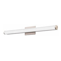 Contemporary Cylinder Vanity with Switchable White, 1FT Nominal, 120-277V, Selectable Color Temperature, 90 CRI, Brushed Nickel