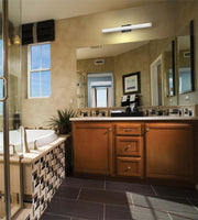 Contemporary Cylinder Vanity with Switchable White, 2FT Nominal, 120-277V, Selectable Color Temperature, 90 CRI, Brushed Nickel
