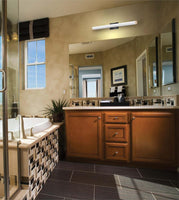 Contemporary Cylinder Vanity with Switchable White, 2FT Nominal, 120-277V, Selectable Color Temperature, 90 CRI, Matte Black