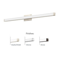 Contemporary Square Vanity with Switchable White, 3FT Nominal, 120-277V, Selectable Color Temperature, 90 CRI, Chrome