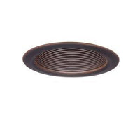 4 IN black baffle, white flange trim,